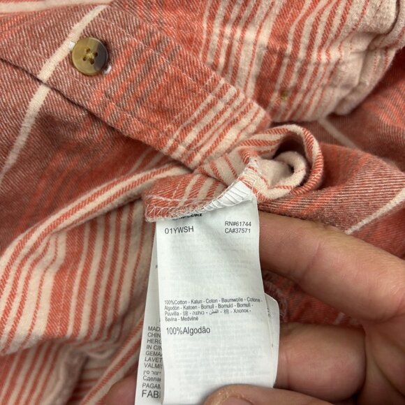 Rip Curl Shirt Mens Small Red White Stripe Button Front Cotton Casual 01YWSH - Picture 6 of 7